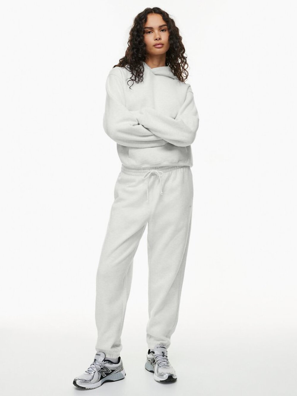 NWT Aritzia Tna Cozy Fleece Boyfriend Sweatpants XS 28" White